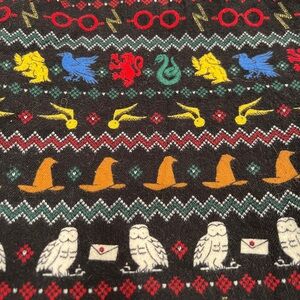Hanna Andersson women's Harry Potter fair isle print pajama set, flannel & knit